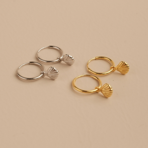 NACRE HOOP EARRINGS